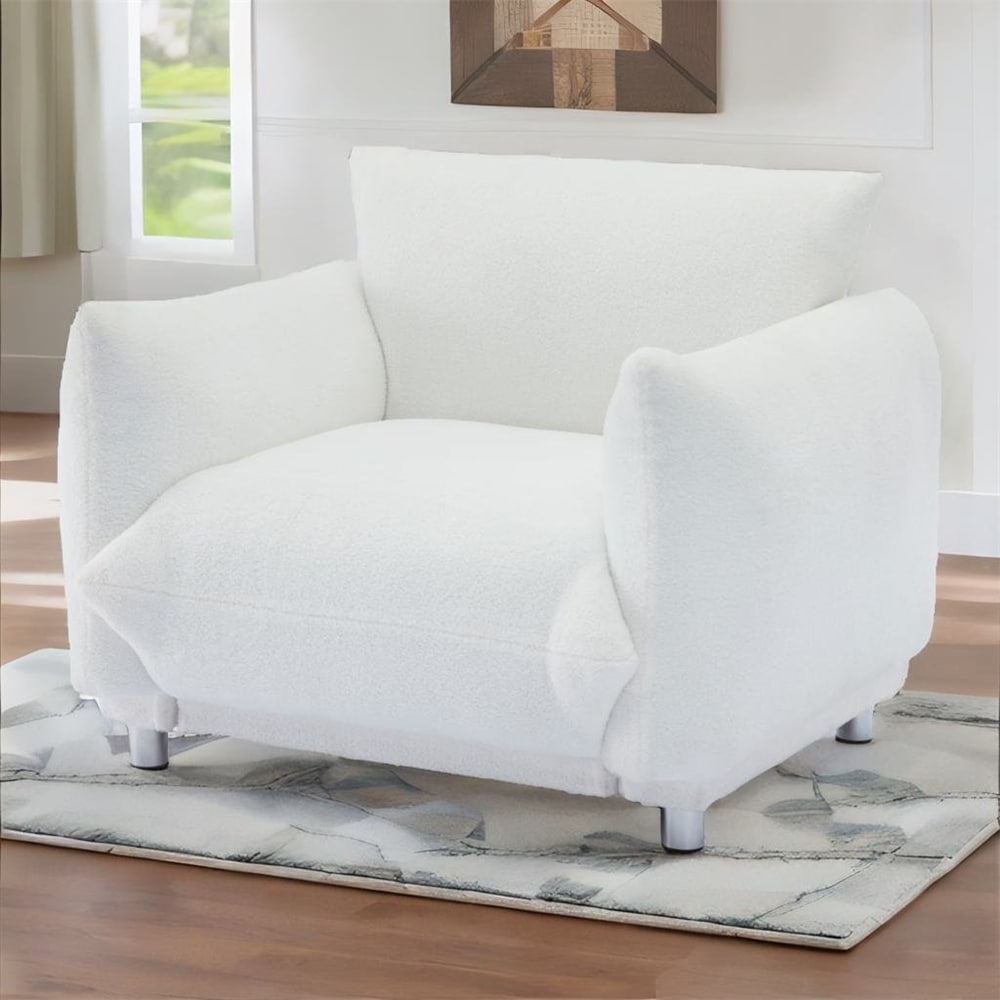 Arm Chair Soft as Bread with 4 Metal Feet Bed Bath Beyond