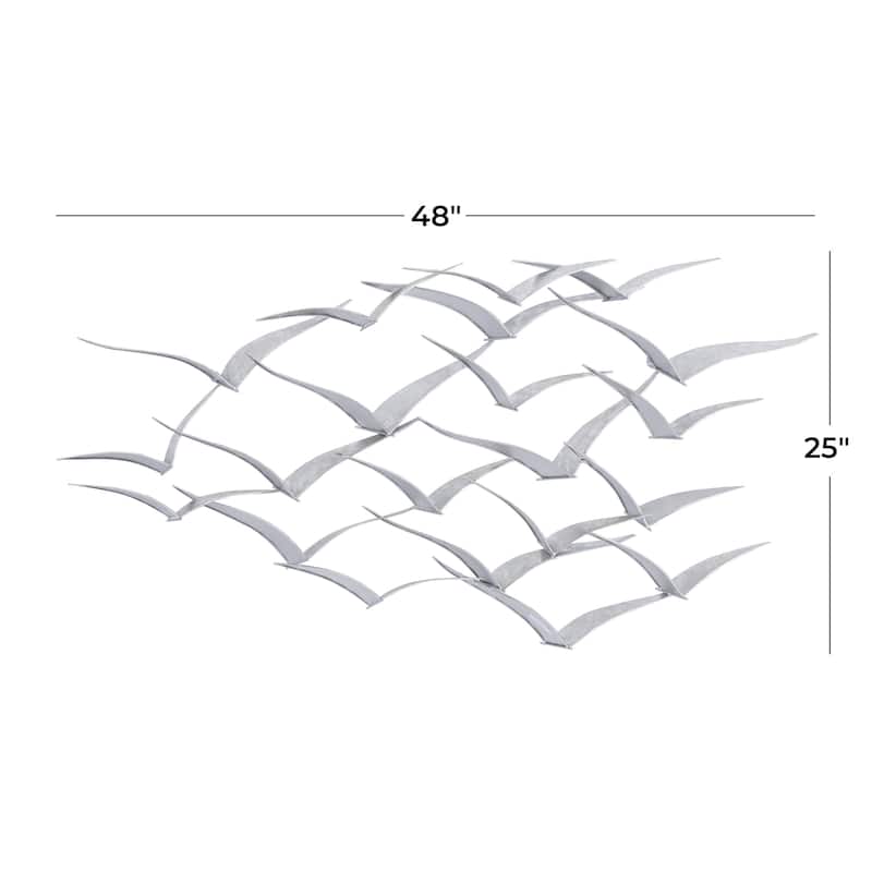 Metal Bird Sleek Flying Home Wall Decor - Gold, Black, Brown, Blue, Silver - Roche River Decor