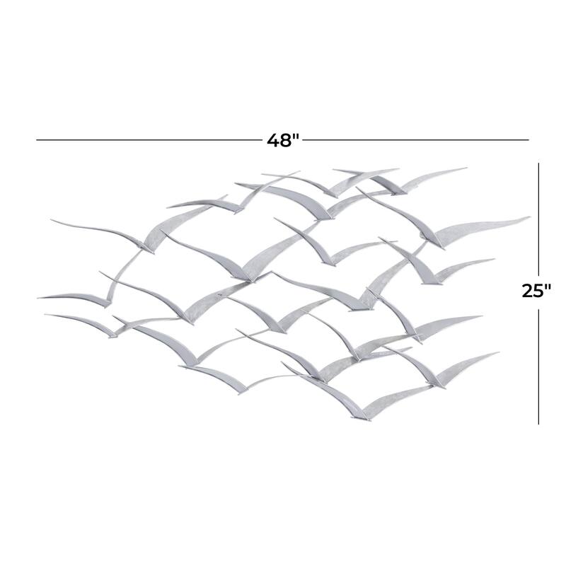 Metal Sleek Flying Imitative Bird Home Wall Decor
