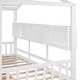 preview thumbnail 24 of 24, Wooden Twin House Bed with Roof and Storage, 2 Drawers Included, Gray
