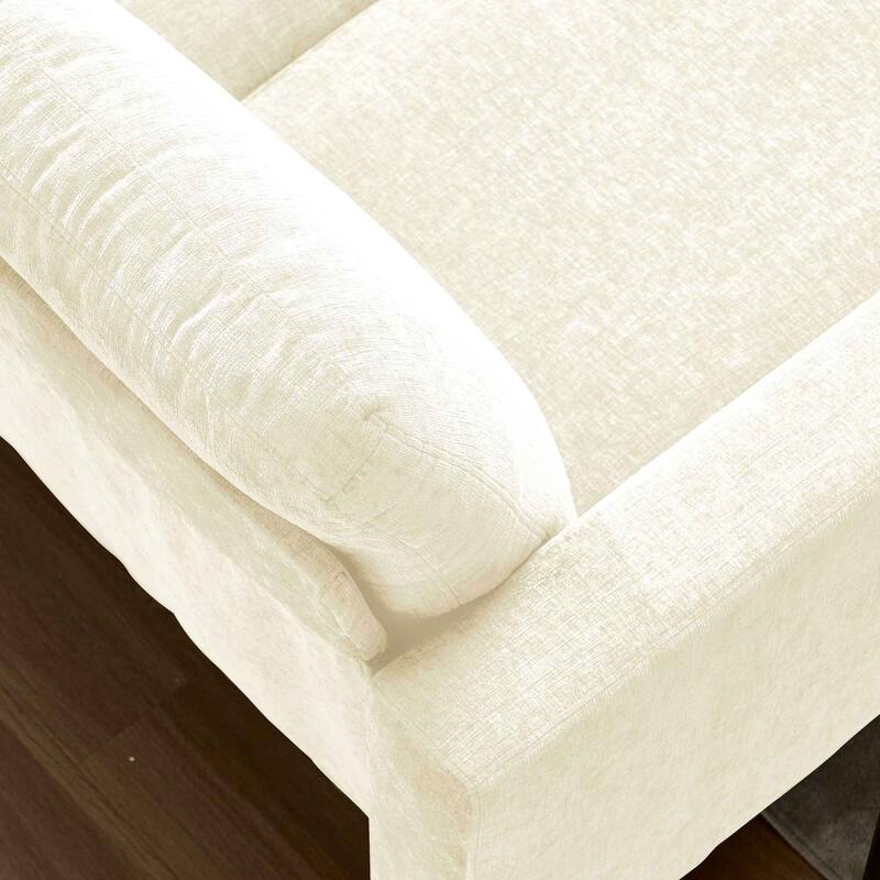 79.13" Chenille L-Shaped Sectional Sofa with Storage Chaise