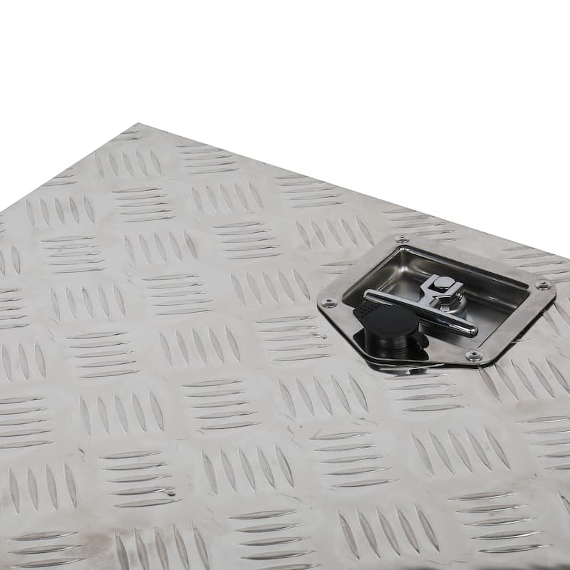 24" Aluminum Under Body Toolbox 5 Bar Tread Silver