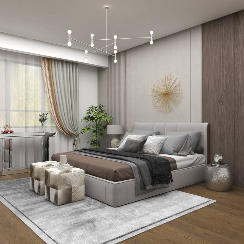 Silver Aluminum Contemporary Accent Table with Hammered Design On