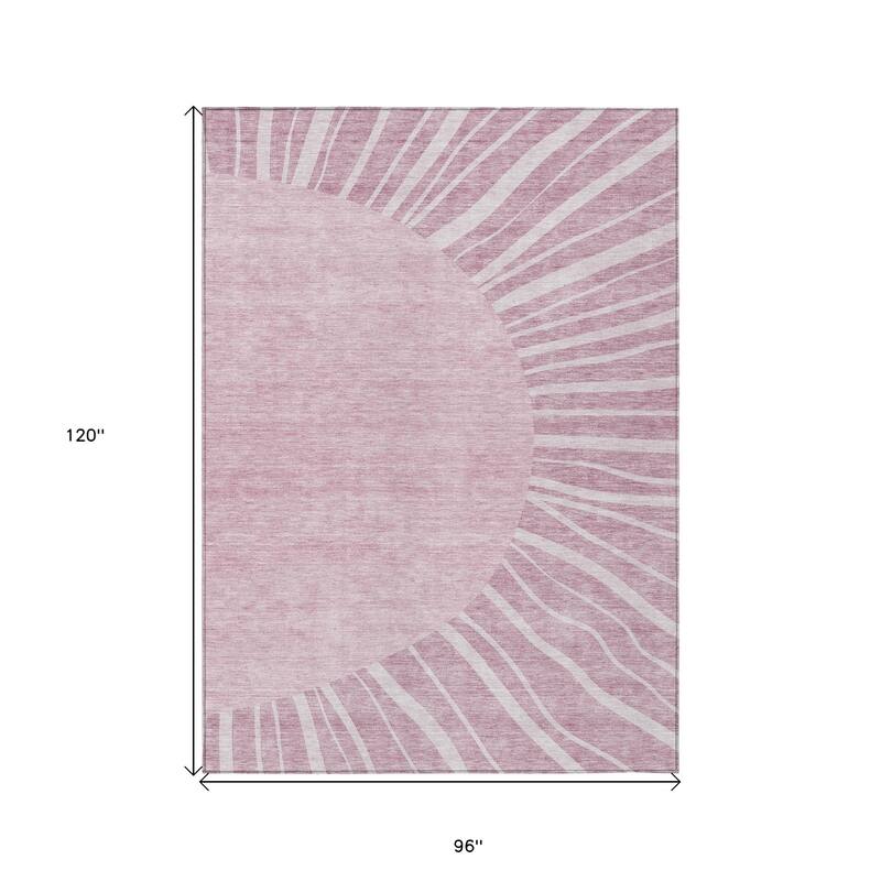 HomeRoots Abstract Transitional Rectangle Outdoor Rug