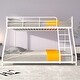 preview thumbnail 2 of 7, Twin Over Full Metal Bunk Bed with Comfortable Rungs, Easy to Assemble, and Guardrails