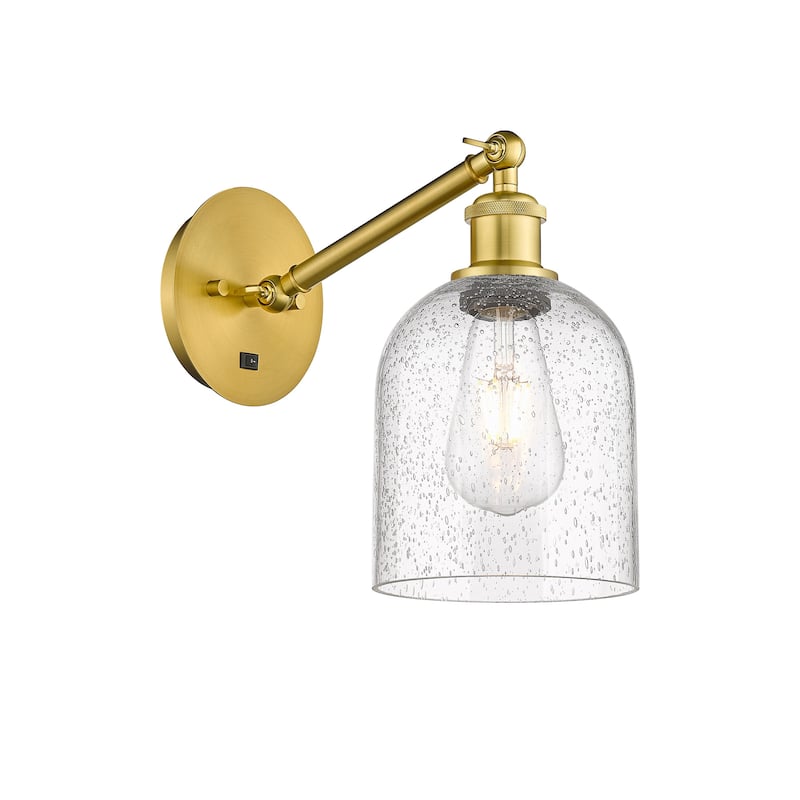 Innovations Lighting 317-1W-10-6 Bella Sconce Bella 10" Tall Wall - Satin Gold / Seedy