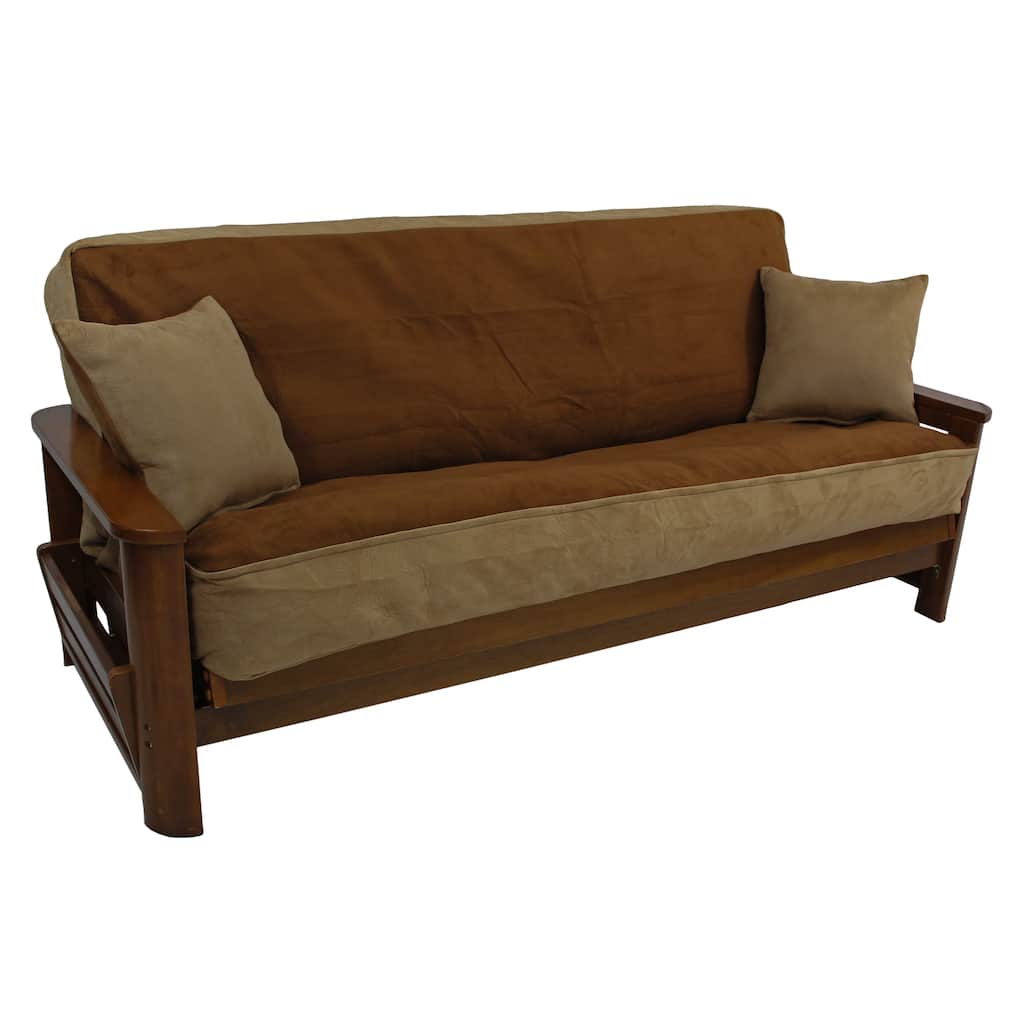 Blazing Needles Microsuede 3-piece Futon Cover Set