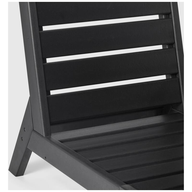 Birchwood All Weather HDPE Outdoor Patio Deep Seating Black Armless Chair With Cushions (1-Piece)