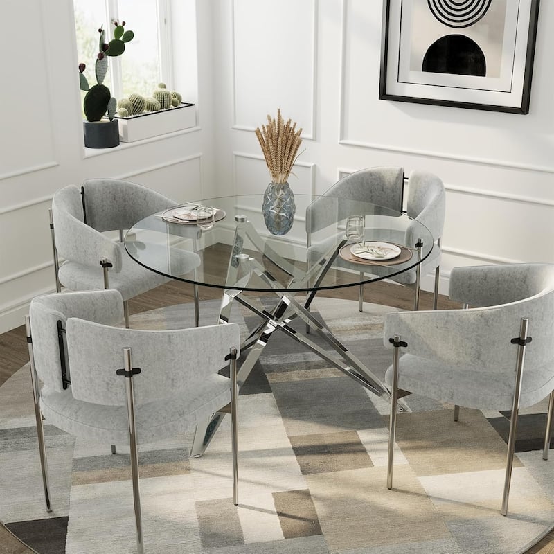 Classic and Luxurious Barrel Dining Chairs with Arms