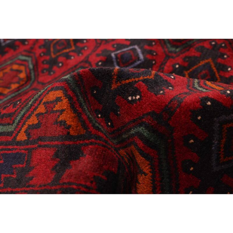 ECARPETGALLERY Hand-knotted Teimani Red Wool Rug - 3'10 x 6'3