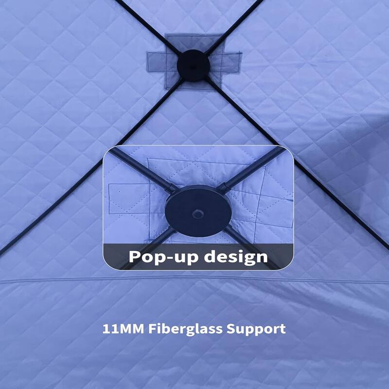 Pop-Up Ice Fishing Tent For 4 To 6 People - N/A