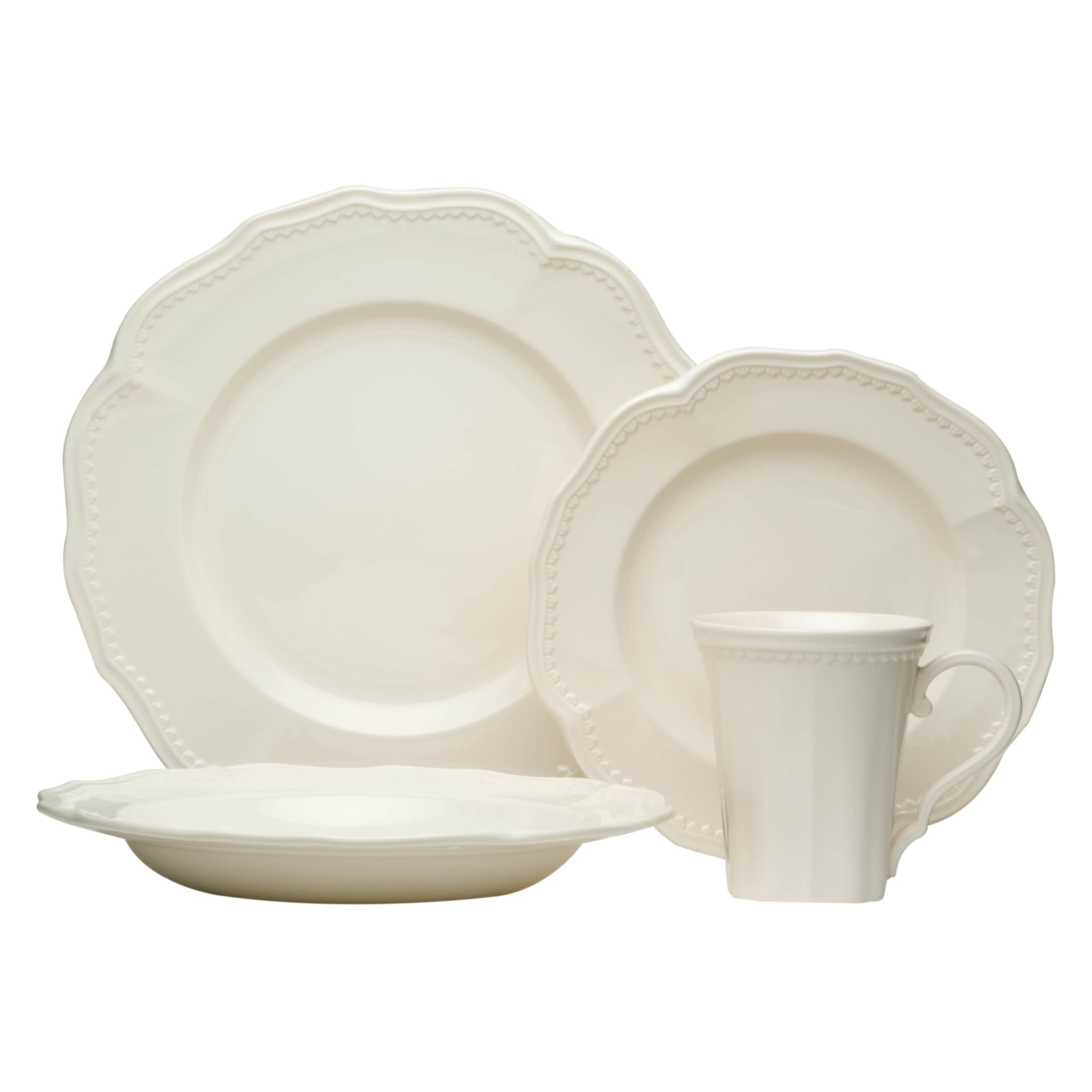Red Vanilla Classic White 4Pc Place Setting