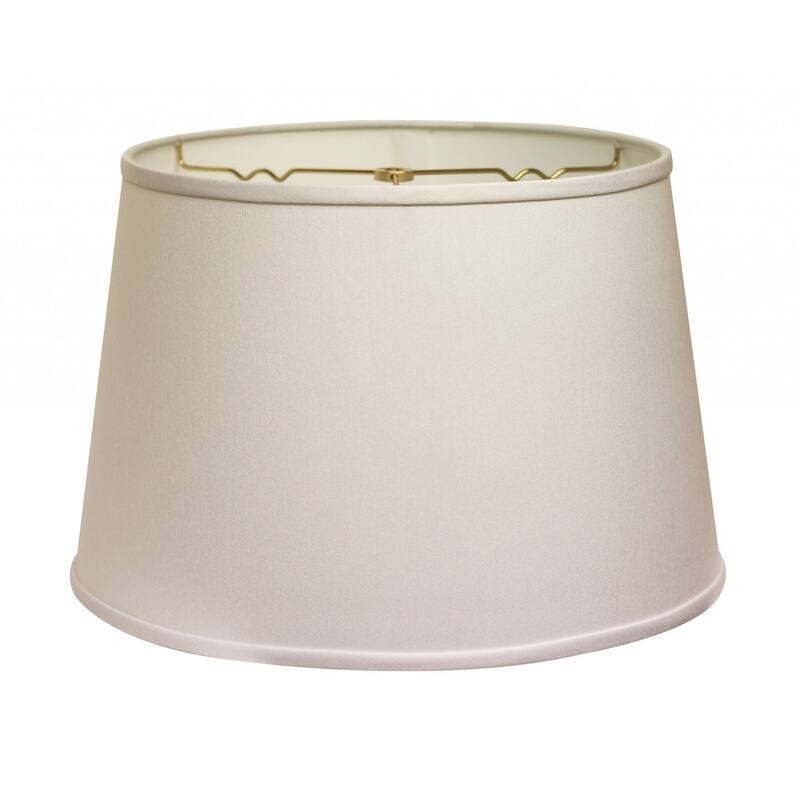16" White Rounded Empire Slanted No Slub Lampshade - 16" L x 16" W x 10.5" H