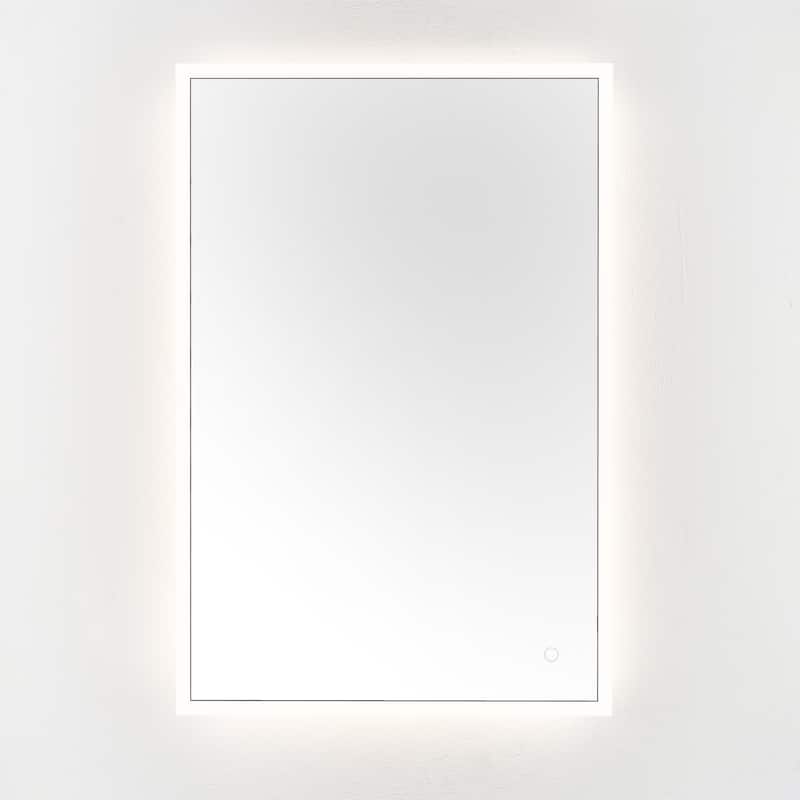 SAFAVIEH Home Houston 24" LED Vanity Mirror - Silver / White