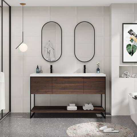 Freestanding Bathroom Vanity Set with Ceramic Vanity
