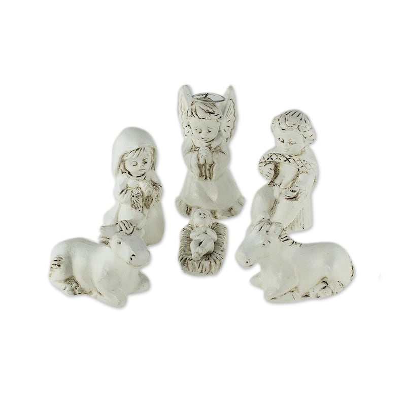 Novica Handmade Antique El Salvador Bethlehem Ceramic Nativity Scene (11 Pieces)