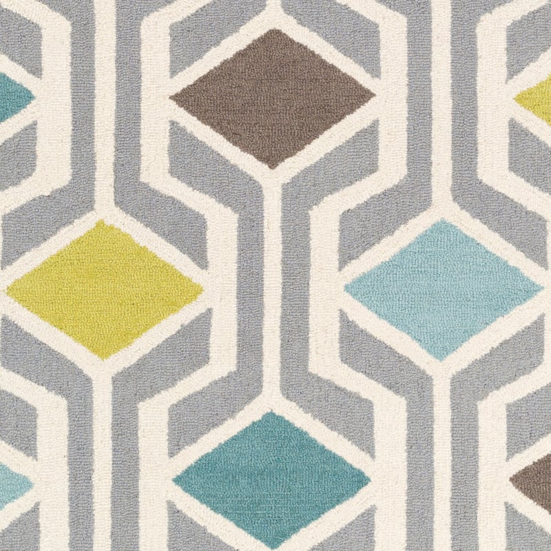 Pass Hand-Tufted Retro Geometric Wool Rug (7'6 x 9'6)