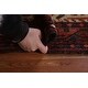 preview thumbnail 18 of 18, Vintage Geometric Hamedan Persian Runner Rug Hand-knotted Wool Carpet - 3'4" x 10'10"