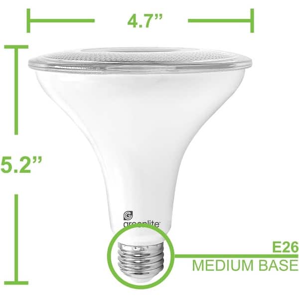 Greenlite PAR38 LED Motion Sensor Flood Light Bulb, 100W, Bright White 3000K, 1050lm, Wet Rated