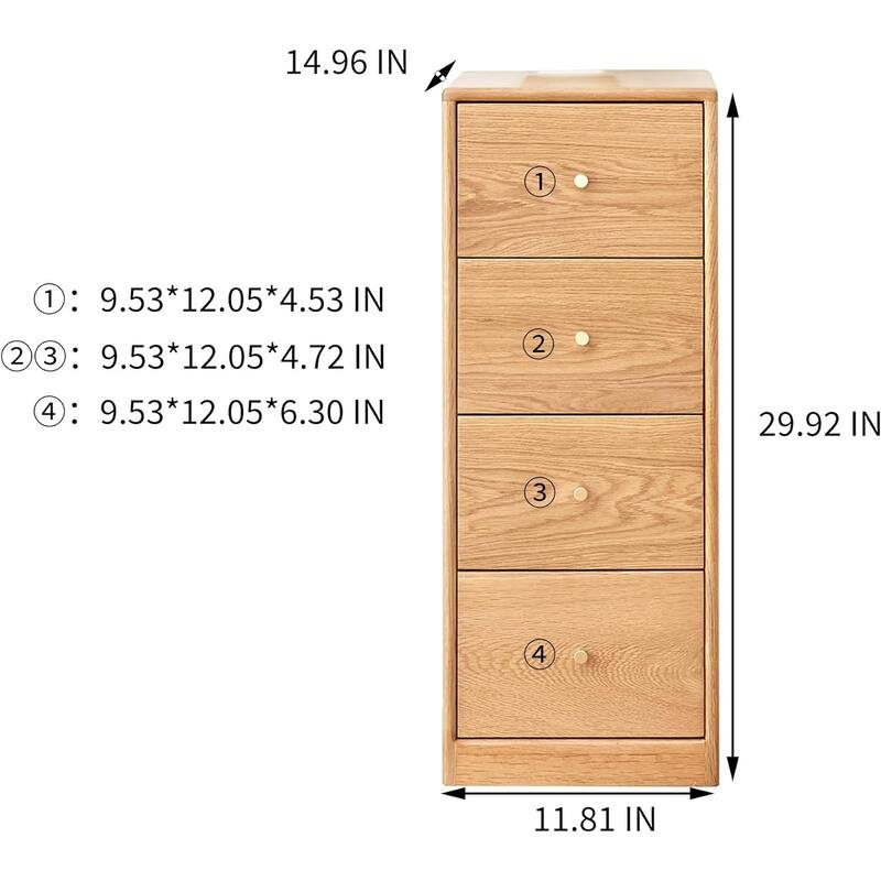 Bedside Table Storage Cabinet Freestanding Corner Cabinets With 4 Drawers For Living Room Dining Room Bedroom