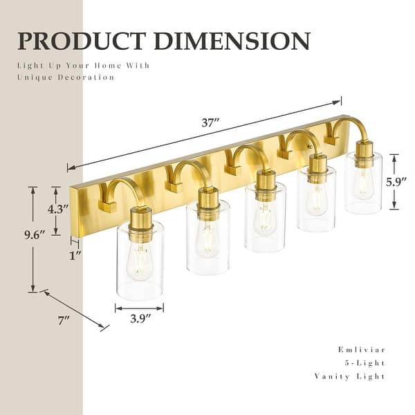 dimension image slide 4 of 26, Bathroom Vanity Light Fixtures - Farmhouse Wall Light for Bathroom