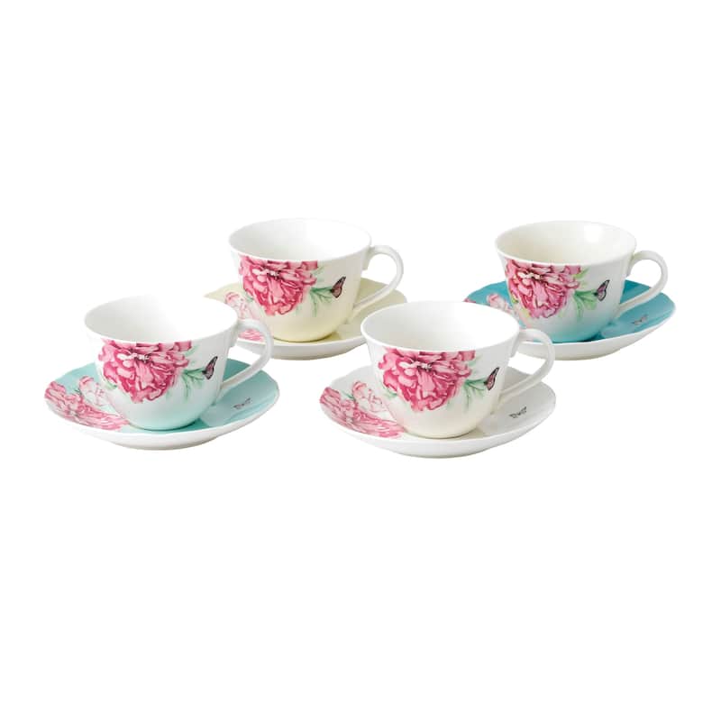 Royal Albert Miranda Kerr Everyday Friendship Teacup & Saucer Set/4 Mixed Colors On Sale Bed