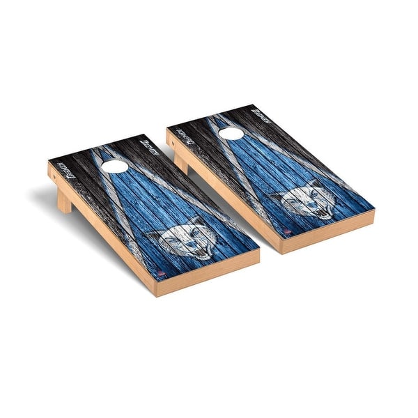 slide 2 of 5, Daemen Wildcats Weathered Cornhole Board Set