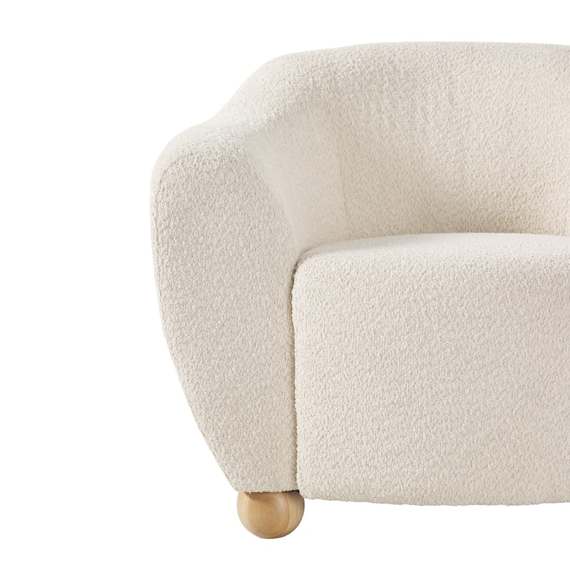 Walker Edison Contemporary Boucle Lounge Accent Chair