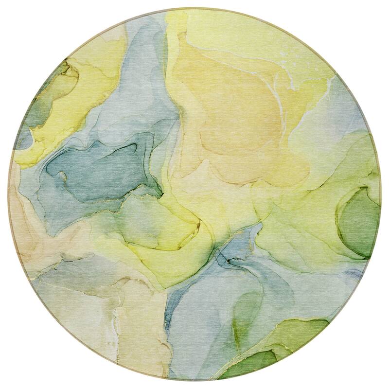 Pana Artistic Abstract Weather Resistant Blended Style Outdoor Rug