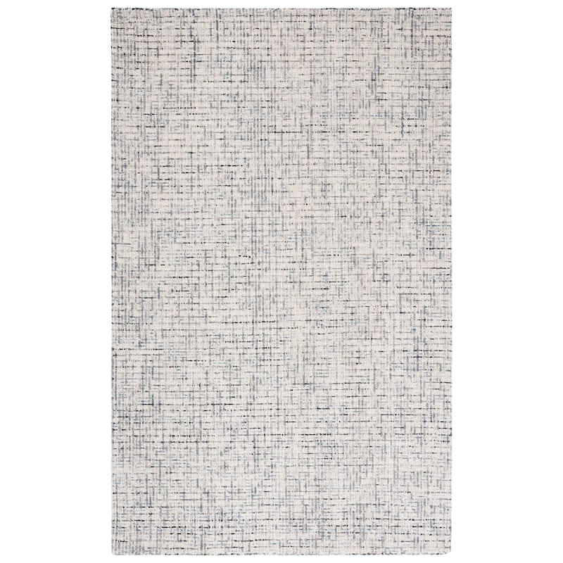 SAFAVIEH Handmade Abstract Lottie Modern Wool Rug - 4' x 6' - Grey/Ivory - Rectangle