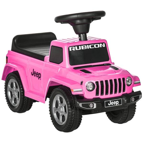 slide 2 of 10, Kids Ride-On Push Car with Engine Sounds and Storage, Foot-to-Floor Sliding Car for Toddlers 1.5-3 Years Old - Pink Kids - Pink