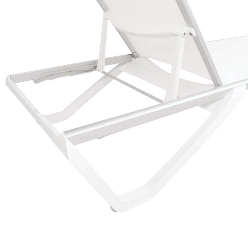 Furnish Theory Seabreeze Deck Patio Sunloungers Lounge Chairs Outdoor Chaise Lounges (Various Frame & Mesh Colors; Set of 2)