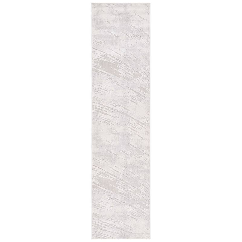 SAFAVIEH Cabana Sunni Indoor/ Outdoor Modern Rug - 2'2" x 9' Runner - Grey/Ivory