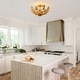 preview thumbnail 2 of 16, Antique Gold Butterfly Bowl 4-Light Semi Flush Mount Ceiling Light - 17.7"W x 10.4"H