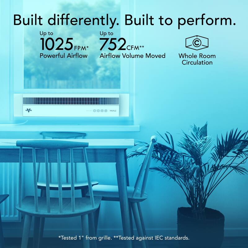 Vornado Profile Window Fan with Reversible Exhaust, White