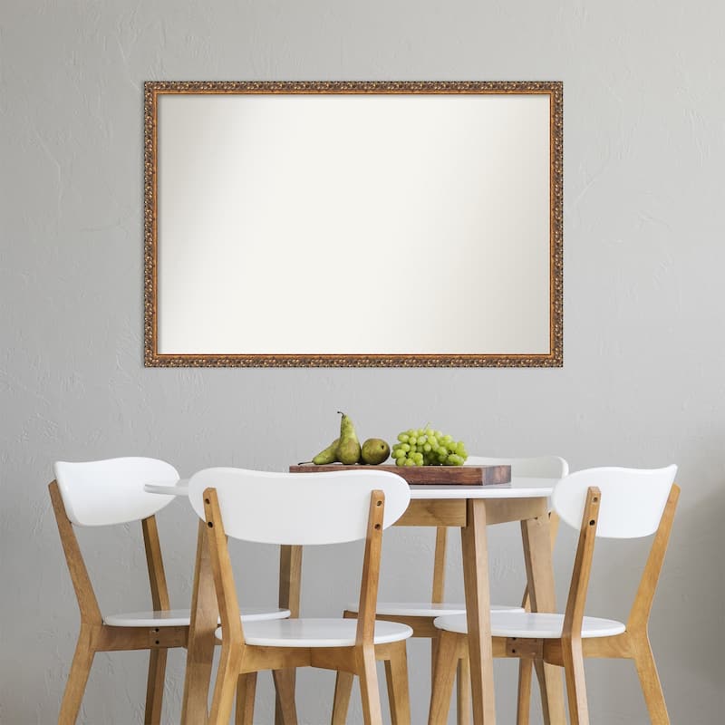 Non-Beveled Wood Wall Mirror - Antique Bronze Frame