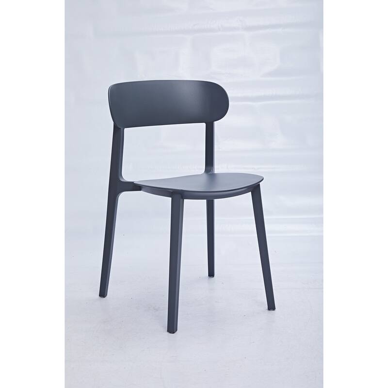 Midcentury Fiberglass Intensified Plastic Side Chair, Stackable, Set of 4