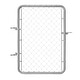 preview thumbnail 39 of 37, Galvanized Steel Chain Link Gate for Outdoor Yard and Garden
