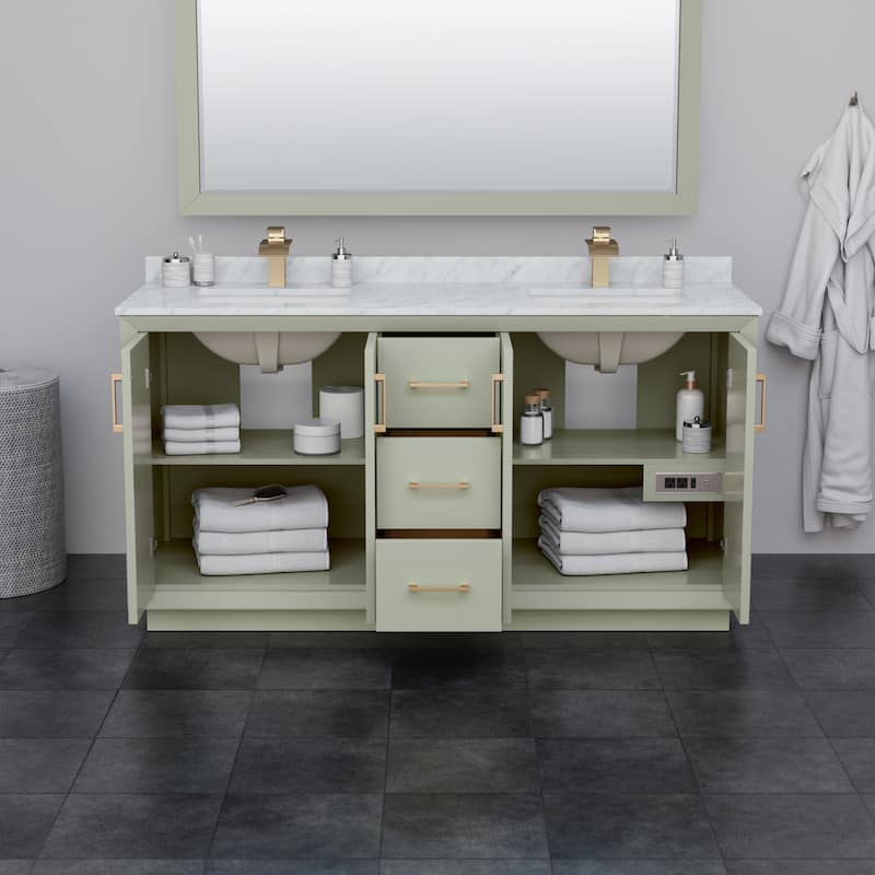 Wyndham Collection WCF414166D-NAT-UNSMXX Strada 66" Free Standing