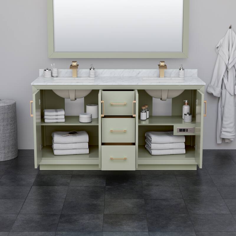Wyndham Collection WCF414166D-QTZ-US3MXX Strada 66" Free Standing