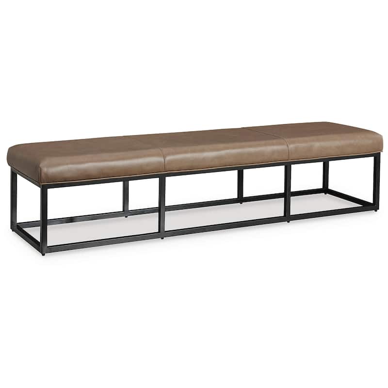 Signature Design by Ashley Joston Brown/Black Accent Bench - 70.87" W x 18.87" D x 15.75" H
