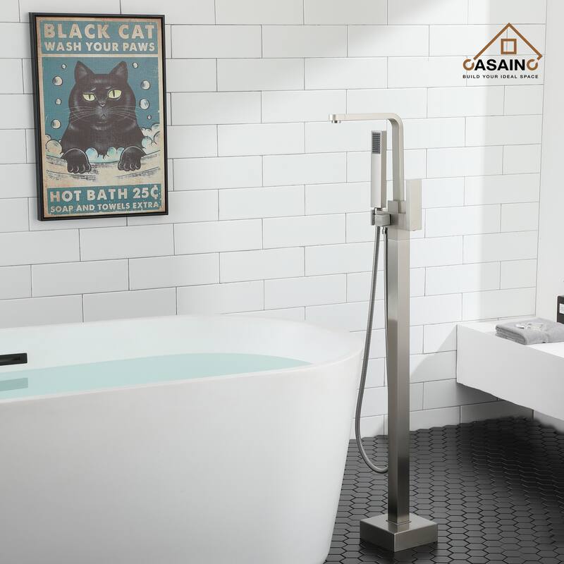 CASAINC 1-Handle Freestanding Tub Faucet with Handheld Shower Head
