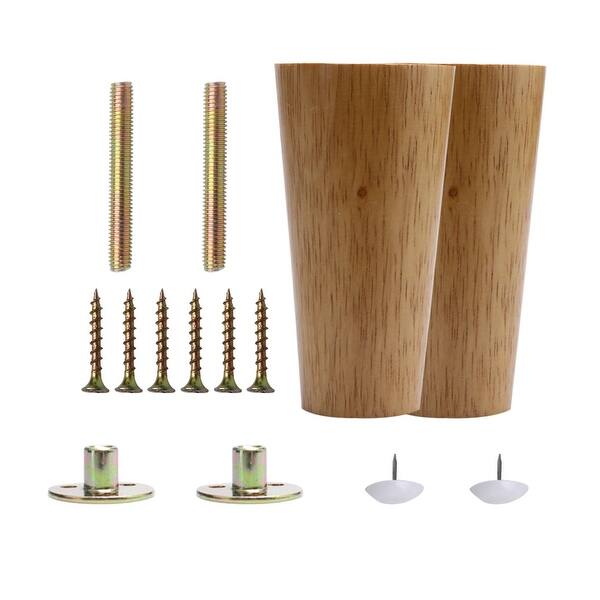 Shop 4 Round Wood Furniture Leg Sofa Feet Adjuster Replacement Set Of 2 2pcs Wood Color On Sale Overstock 28765323