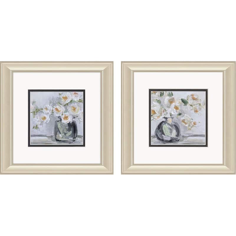 HomeRoots Set Of Two Rendition Rhapsody Gold Framed Wall Art