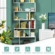 preview thumbnail 5 of 9, Gymax 6 Tier S-Shaped Bookshelf Storage Display Bookcase Decor Z-Shelf - 31.5'' x 9'' x 75''