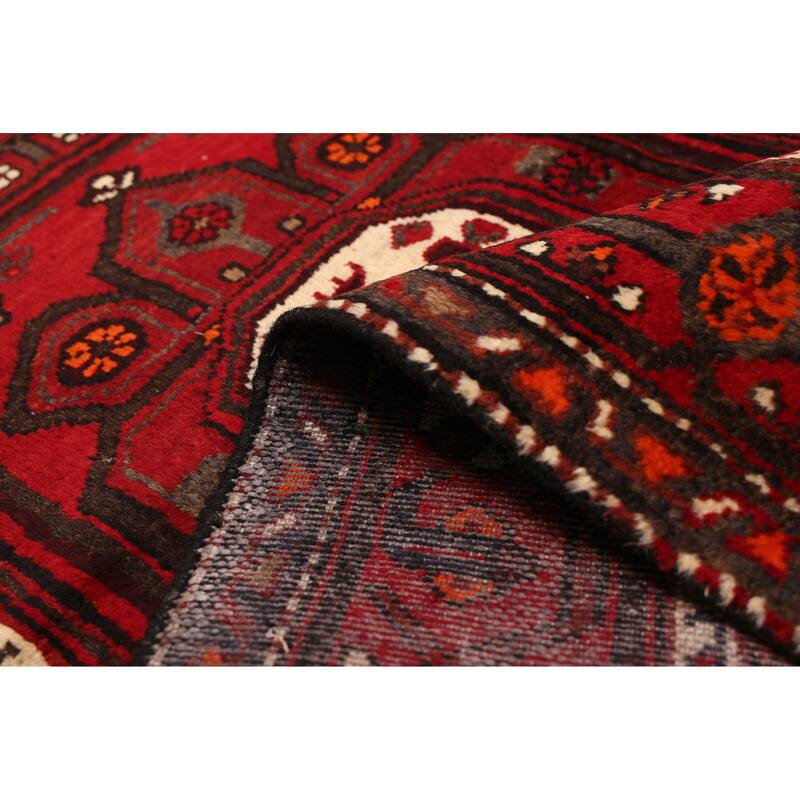 ECARPETGALLERY Hand-knotted Andelz Red Wool Rug - 3'2 x 6'9