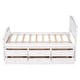 preview thumbnail 25 of 40, Twin Size Platform Storage Bed Solid Wood Bed with 6 Drawers