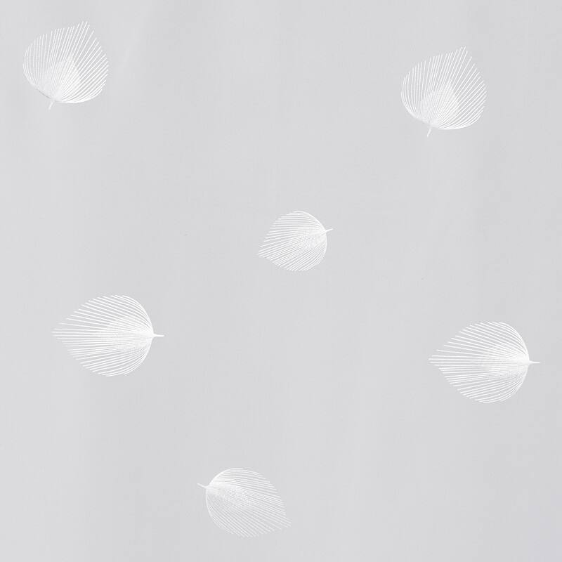 Silver Leaf Print Room Darkening 2 Panels