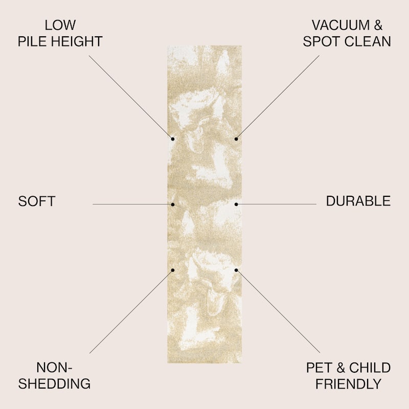 JONATHAN Y Marmo Abstract Two-Tone Modern Area Rug