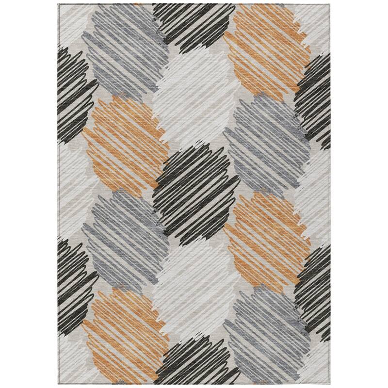 HomeRoots Geometric Transitional Rectangle Outdoor Rug